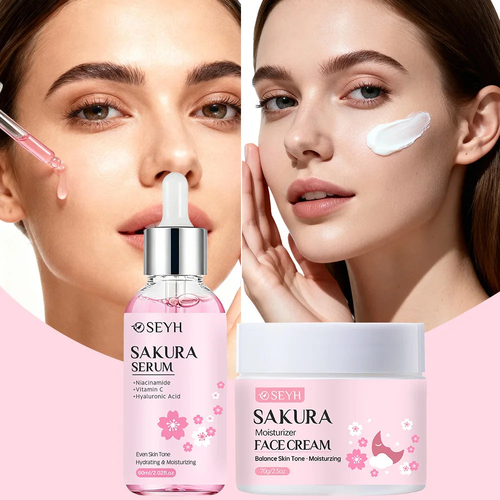 Kit Giorno & Notte Sakura SEYH - Essenza Viso + Crema con Retinolo & Aloe